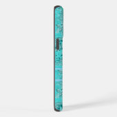 Groene Eenhoorn Geplaatst Patroon Gepersonaliseerd iPhone Hoesje (Rechterkant)