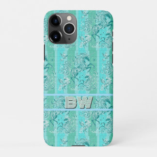 Groene Eenhoorn Geplaatst Patroon Gepersonaliseerd iPhone 11Pro Hoesje