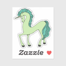 Groene Eenhoorn Sticker