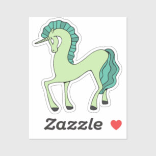Groene Eenhoorn Sticker