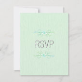 Groene Eenvoud RSVP met Keuze Menu (Achterkant)