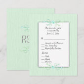 Groene Eenvoud RSVP met Keuze Menu (Voorkant / Achterkant)