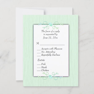 Groene Eenvoud RSVP met Keuze Menu