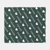 Groene Eenvoudige, aangepaste herhalingsnaam Fleece Deken (Voorkant (Horizontaal))