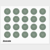 Groene Eenvoudige Baby Shower Bedankt Sticker (Vel)