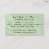 Groene eenvoudige bakkerij Elegant Feminine Logo C Visitekaartje (Achterkant)