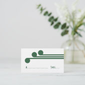 Groene Eenvoudige Deco Chic Place Card Plaatskaartje (Staand voorkant)