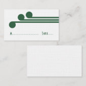 Groene Eenvoudige Deco Chic Place Card Plaatskaartje (Voorkant / Achterkant)