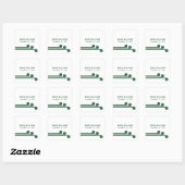 Groene Eenvoudige Deco Chic Wedding Stickers (Vel)