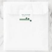 Groene Eenvoudige Deco Chic Wedding Stickers (Tas)