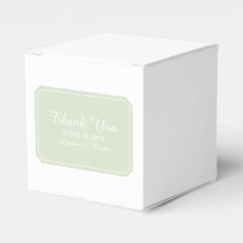 Groene Eenvoudige Elegant Favor Boxes Bedankdoosjes