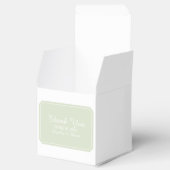 Groene Eenvoudige Elegant Favor Boxes Bedankdoosjes (Geopend)