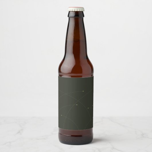 Groene, eenvoudige, elegante, moderne abstracte na bier etiket (Voorkant)