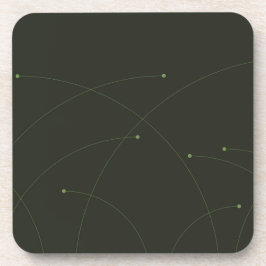 Groene, eenvoudige, elegante, moderne abstracte na bier onderzetter