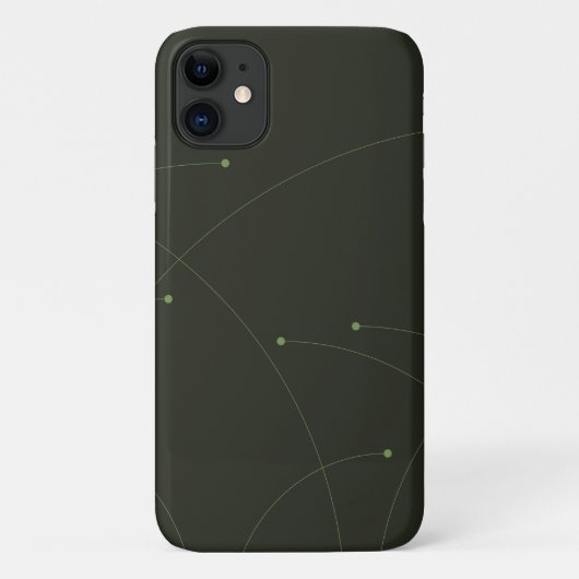 Groene, eenvoudige, elegante, moderne abstracte na Case-Mate iPhone case (Achterkant)