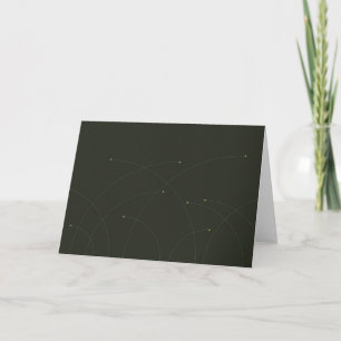 Groene, eenvoudige, elegante, moderne abstracte na kaart