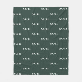 Groene Eenvoudige Gepersonaliseerde Herhalende Naa Fleece Deken