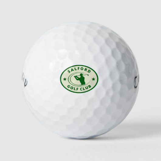 Groene Eenvoudige Golfclub Logo Golfballen (Voorkant)