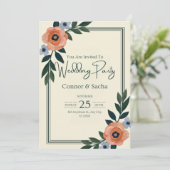 Groene eenvoudige huwelijksfeestposter kaart (Staand voorkant)