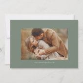 Groene Eenvoudige Kalligrafie Script Vier Foto Save The Date (Achterkant)