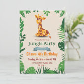 Groene Eenvoudige Leuke Verjaardagsuitnodiging Kaa Kaart (Staand voorkant)