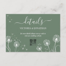 Groene Eenvoudige Meadow Bloem Trouwdetails