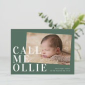 Groene, eenvoudige, minimalistische foto noem me g (Staand voorkant)