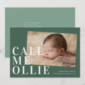 Groene, eenvoudige, minimalistische foto noem me g (Voorkant / Achterkant)