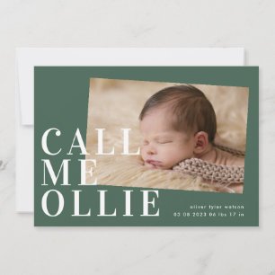 Groene, eenvoudige, minimalistische foto noem me g