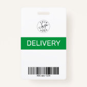 Groene eenvoudige minimalistische identiteitskaart badge (Voorkant)