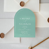 Groene Eenvoudige Moderne Huwelijk Kaart