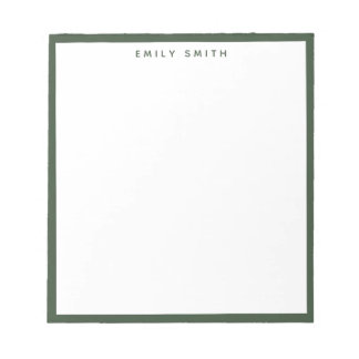 Groene eenvoudige moderne notitieblok