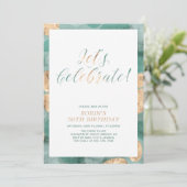 Groene eenvoudige moderne patroonvolwassen geboort kaart (Staand voorkant)