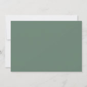 Groene Eenvoudige Moderne Trouwkaart 'Save the Dat Save The Date (Achterkant)