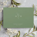 Groene Eenvoudige Monogram Botanische Huwelijk Gastenboek<br><div class="desc">Green Simple Minimal Monogram Botanical Wedding gastenboek bevat uw initialen rond een lijntekening botanisch,  samen met een klassiek modern type lay-out.</div>