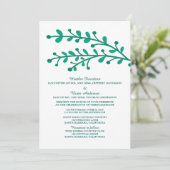 Groene Eenvoudige olievleding-uitnodiging Kaart (Staand voorkant)