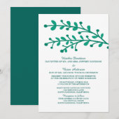 Groene Eenvoudige olievleding-uitnodiging Kaart (Voorkant / Achterkant)