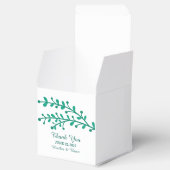 Groene eenvoudige olievlek bedankdoosjes (Geopend)