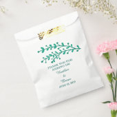 Groene eenvoudige olievlek bedankzakje (Gezegeld)