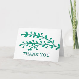 Groene eenvoudige olievlek Dank je wel Bedankkaart