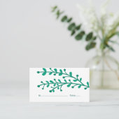 Groene eenvoudige olievlek-huiskaarten plaatskaartje (Staand voorkant)