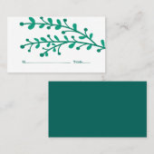 Groene eenvoudige olievlek-huiskaarten plaatskaartje (Voorkant / Achterkant)