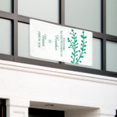 Groene eenvoudige olievlek spandoek (Buitenkant Gebouw)