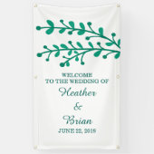 Groene eenvoudige olievlek spandoek (Verticaal)