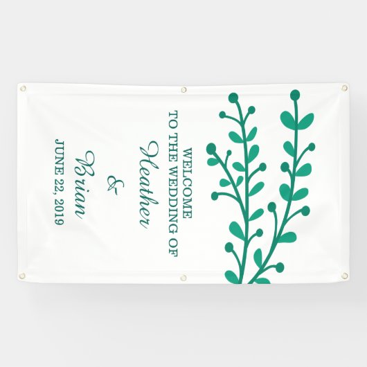 Groene eenvoudige olievlek spandoek (Horizontaal)