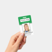 Groene Eenvoudige Professionele Medewerker Aangepa Badge (Handheld)