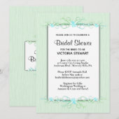 Groene EenvoudigheidsBridal Uitnodiging (Voorkant / Achterkant)