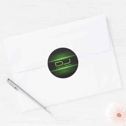 Groene Effecten DJ Sticker (Envelop)
