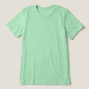 Groene effen blanco niets op de voorkant Unisex Tri-Blend Shirt