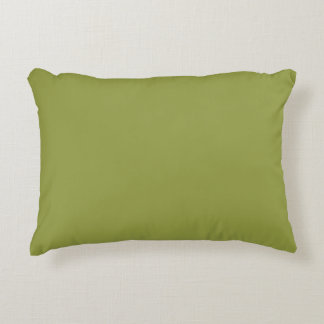 Groene effen kleur avocado salie #939c43 accent kussen